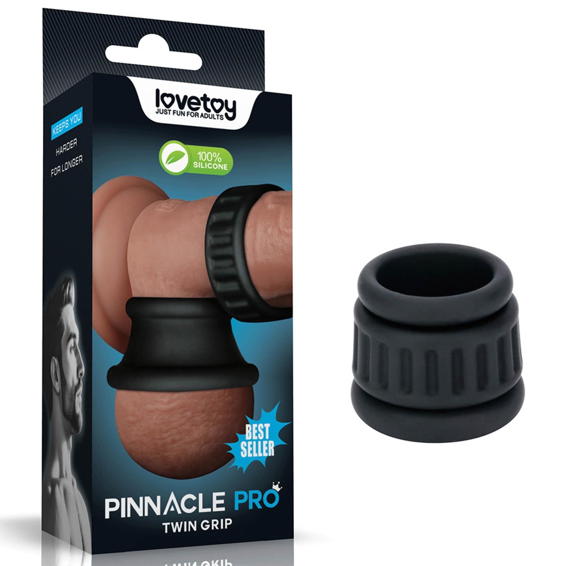 Pierścień Erekcyjny Pinnacle Pro Twin Grip Stretcher Lovetoy | 100% ORYGINAŁ