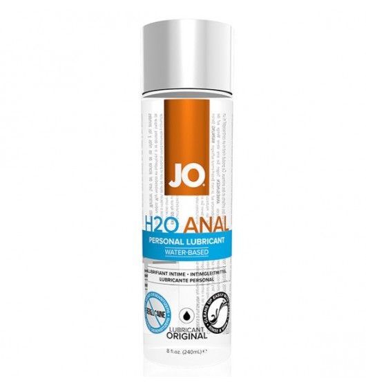 Analny Lubrykant Wodny Anal H2O Lubricant 240 Ml System JO