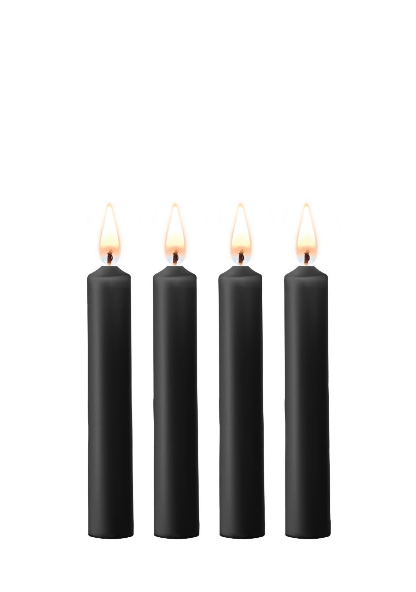 Teasing Wax Candles 4-Pack Black - Czarny Zestaw Świec Do Bdsm Ouch! by Shots