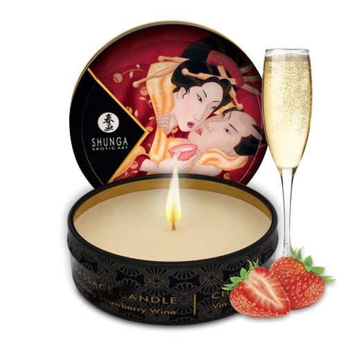 Świeca Do Masażu O Zapachu Szampana Z Truskawkami Romance Massage Candle 30Ml Shunga | 100% ORYGINAŁ