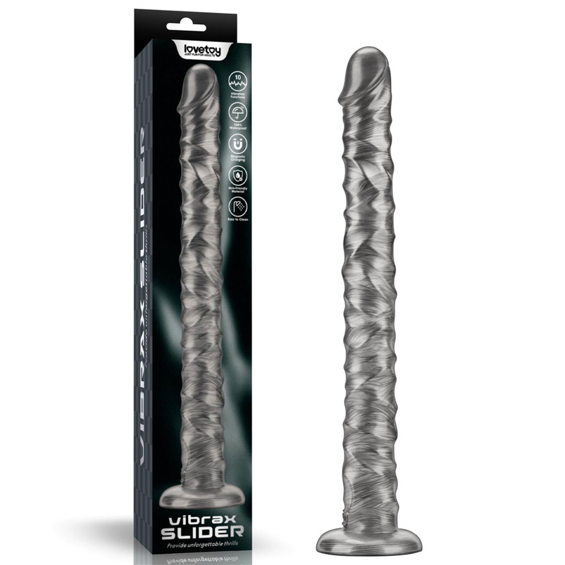 Wibrator Analny King Sized Vibrax Slider Lovetoy Wibrujący 40,6 Cm