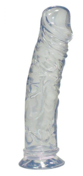 Dildo 19,5cm Przezroczysty Średni | 100% ORYGINAŁ