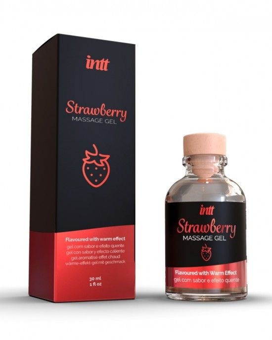 Żel Do Masażu Kissable Massage Gel Strawberry 100 Ml intt | 100% ORYGINAŁ
