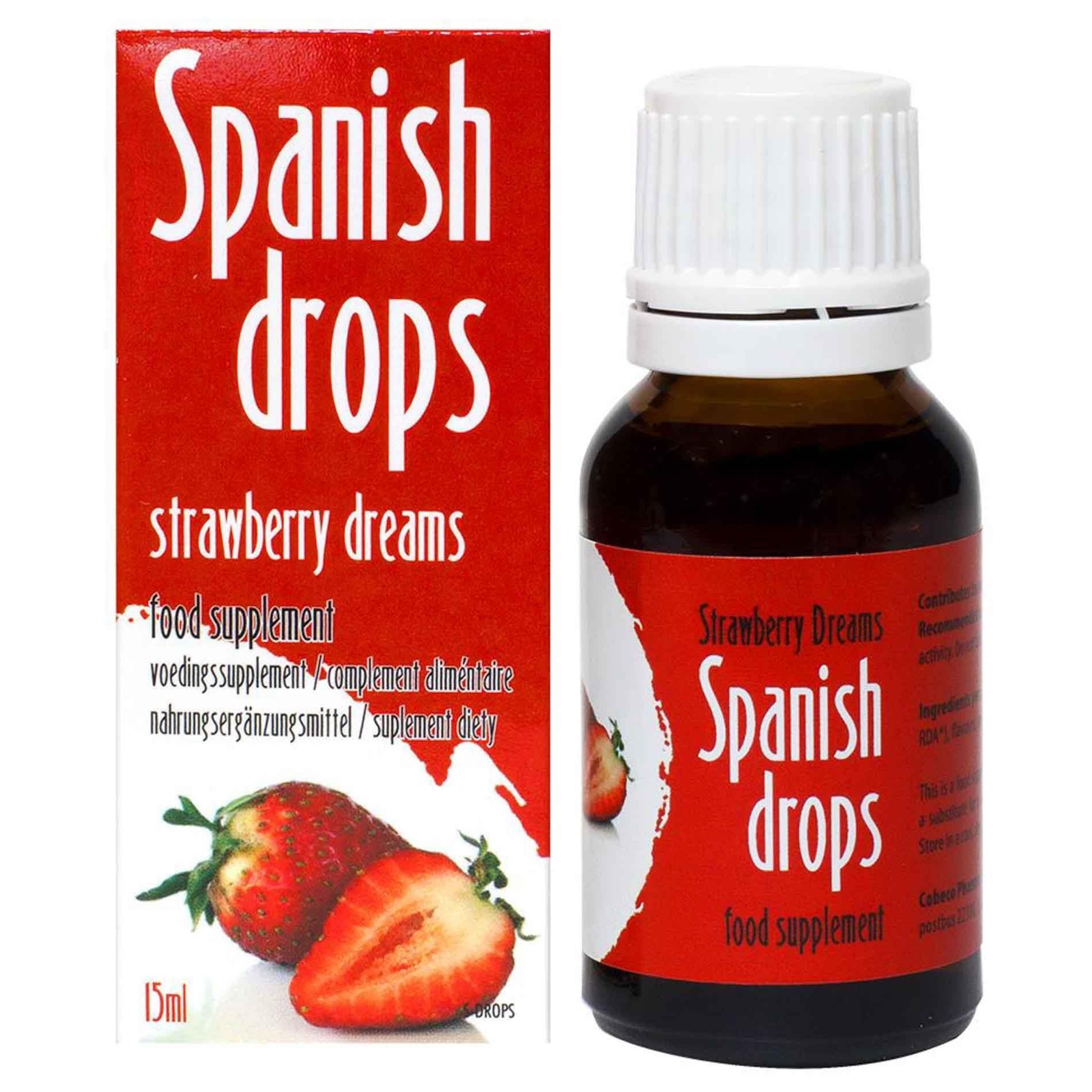 Krople Na Libido Truskawkowe Spanish Drops Strawberry Dreams Cobeco Afrodyzjak