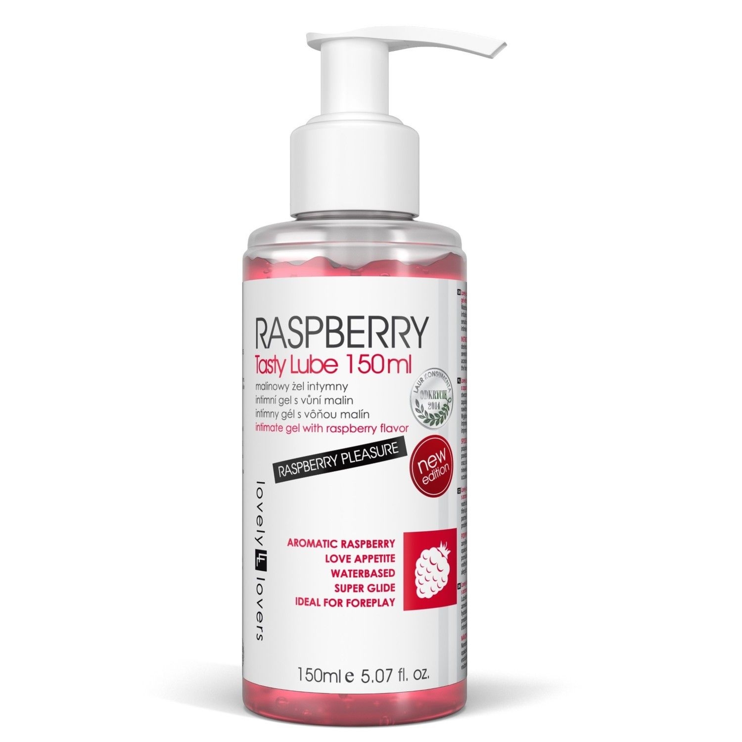 Raspberry Tasty Lube Lubrykant Jadalny 150 Ml Lovely Lovers | 100% ORYGINAŁ