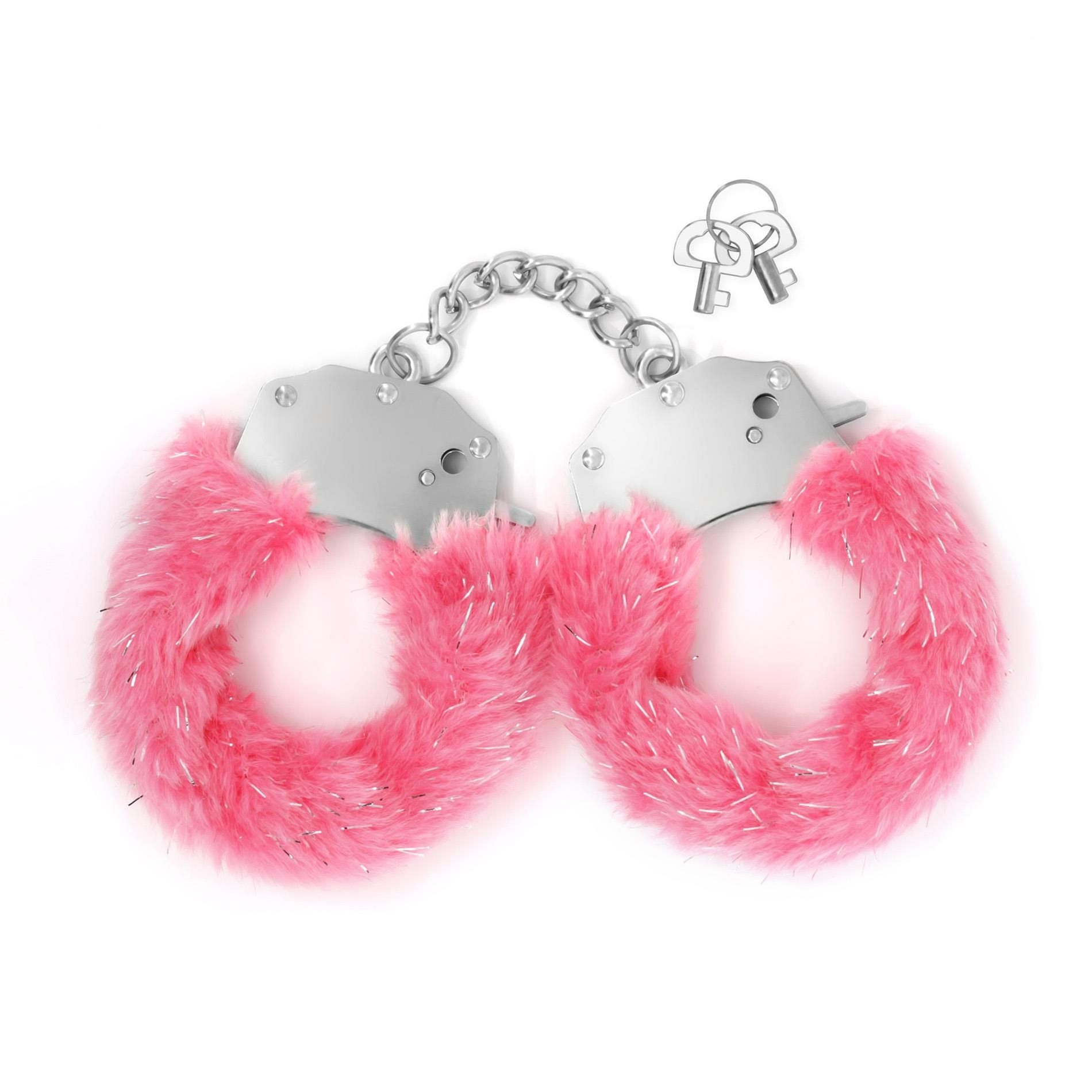Kajdanki Bdsm Spangle Metal Handcuffs With Plush In Pink Crushious Różowy | 100% ORYGINAŁ