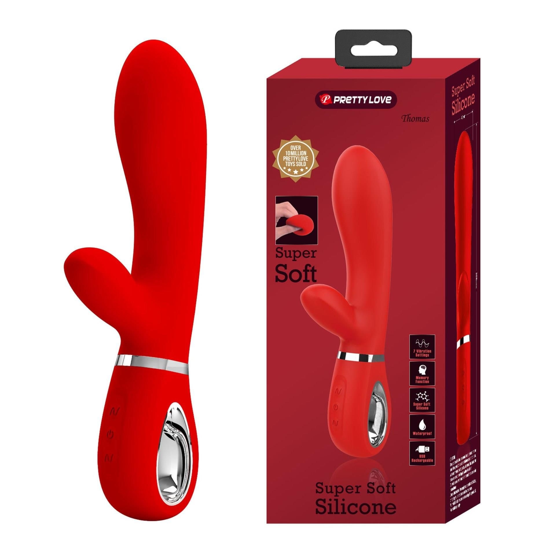 Wibrator Punktu G Thomas USB RED 7 Function Pretty Love Ładowany USB Czerwony | 100% ORYGINAŁ