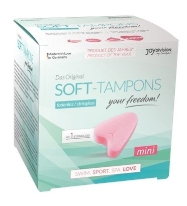 Soft Tampons Mini Tampony Bez Sznurka 3 Sztuki JoyDivision | 100% ORYGINAŁ| DYSKRETNA PRZESYŁKA