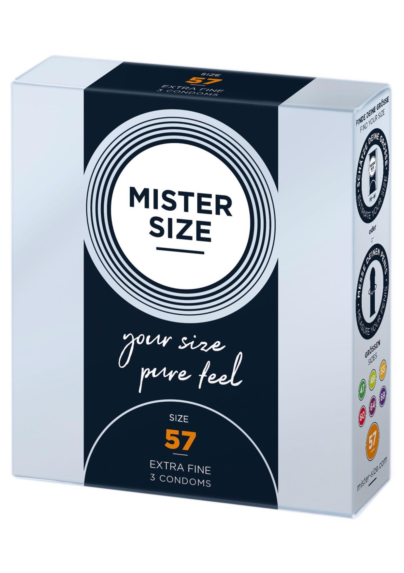 Prezerwatywy Mister Size 57 mm 3 szt.