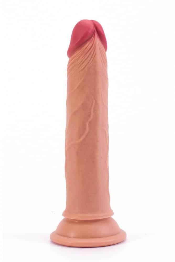 Dildo Silikonowe z Przyssawką Dual Layered Liquid 18 cm Cielisty | 100% ORYGINAŁ| DYSKRETNA PRZESYŁKA