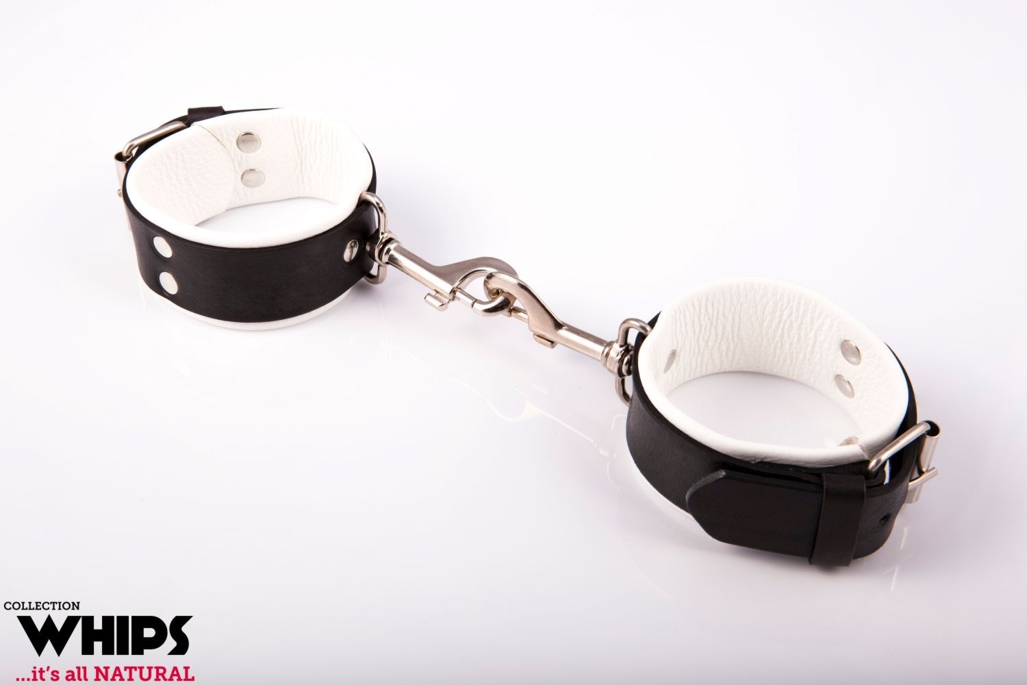 Kajdanki Męskie z Karabińczykami Białe