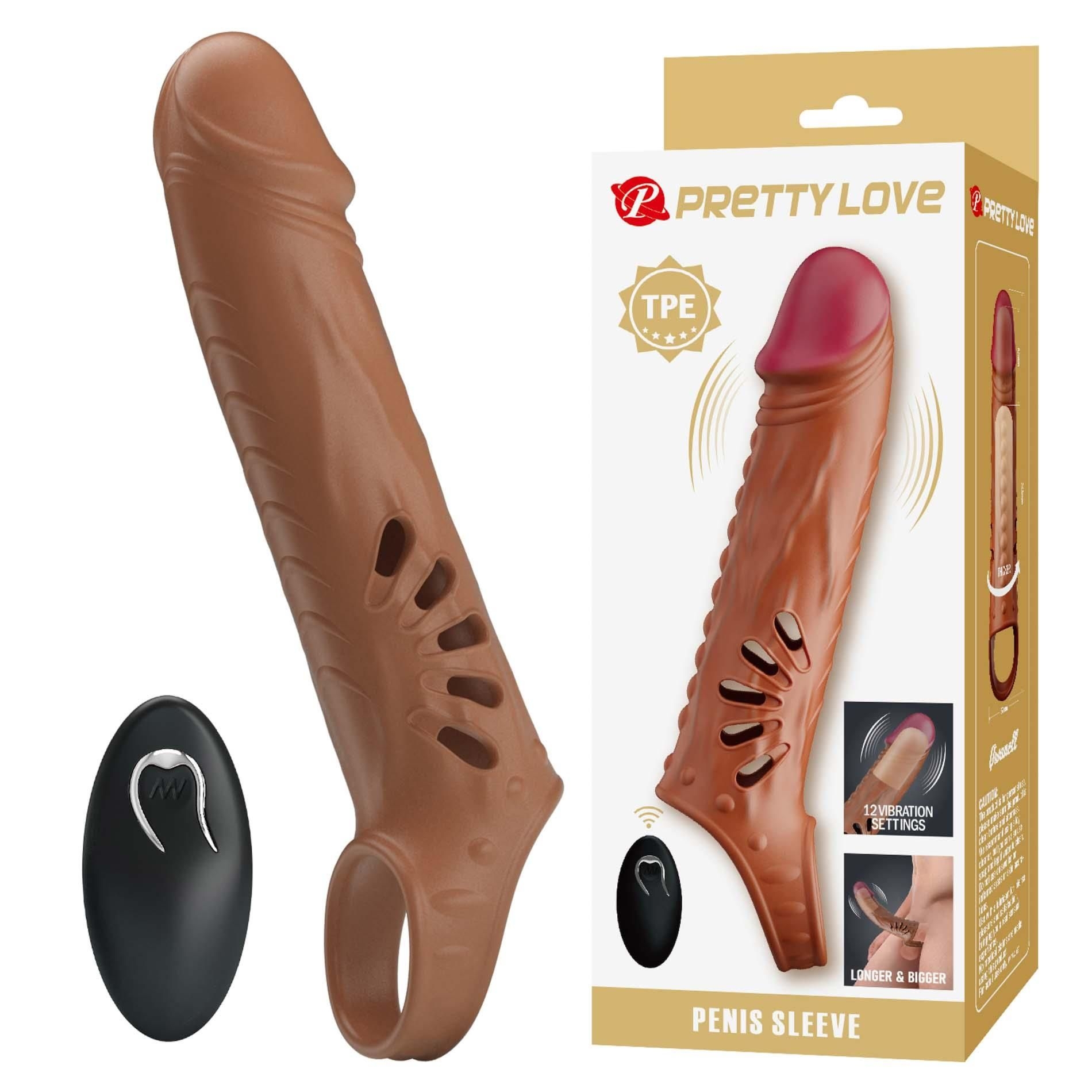 Proteza Penisa Strap-on Penis Sleeve 12 Vibration Settings Pretty Love 12 Trybów Wibrujący | 100% ORYGINAŁ