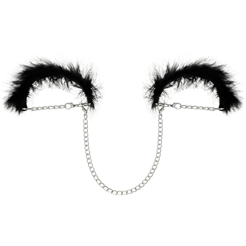 Kajdanki na Łańcuszku z Piórkami Coquette Deluxe