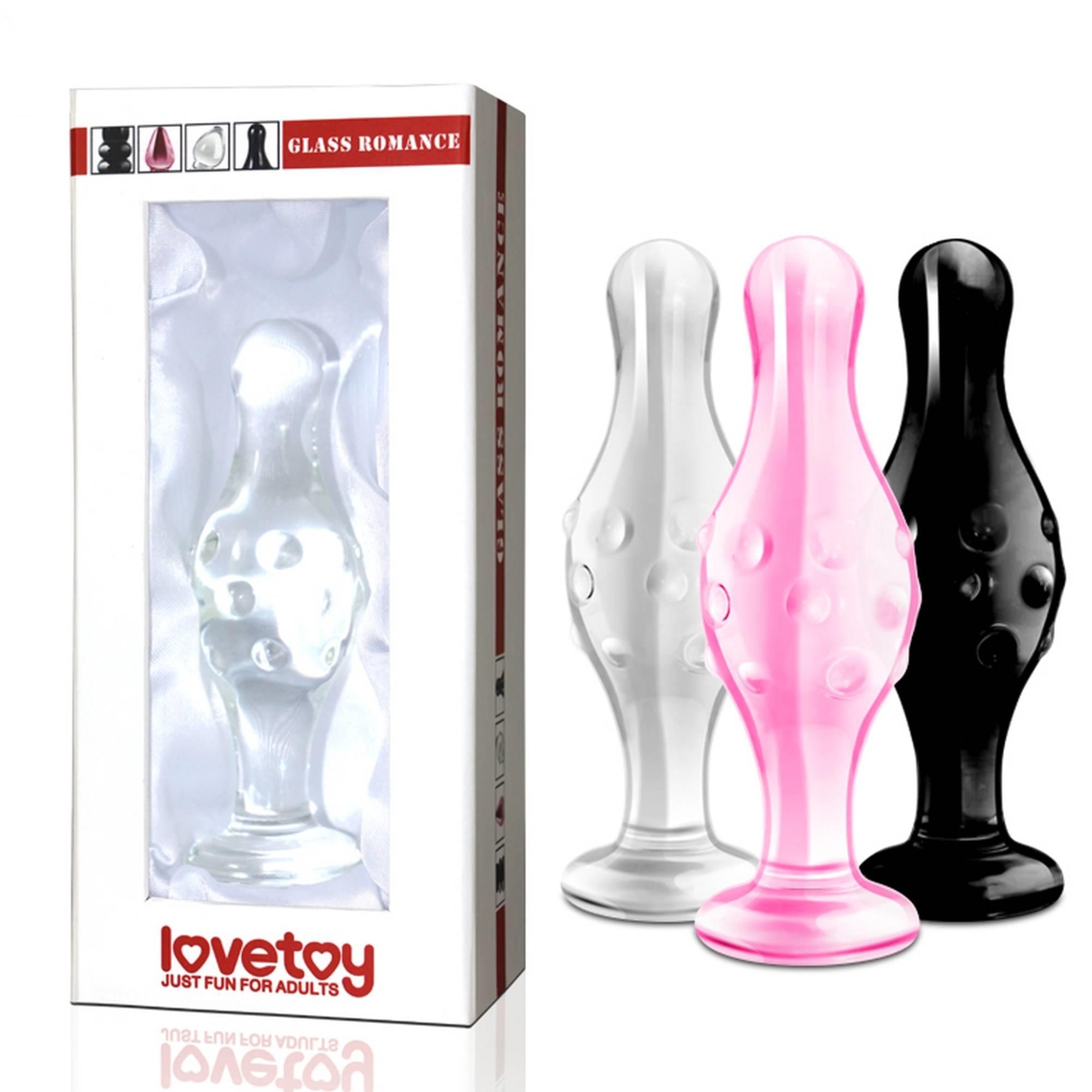 Szklany Korek Analny Glass Romance Lovetoy 11,4 Cm Czarny