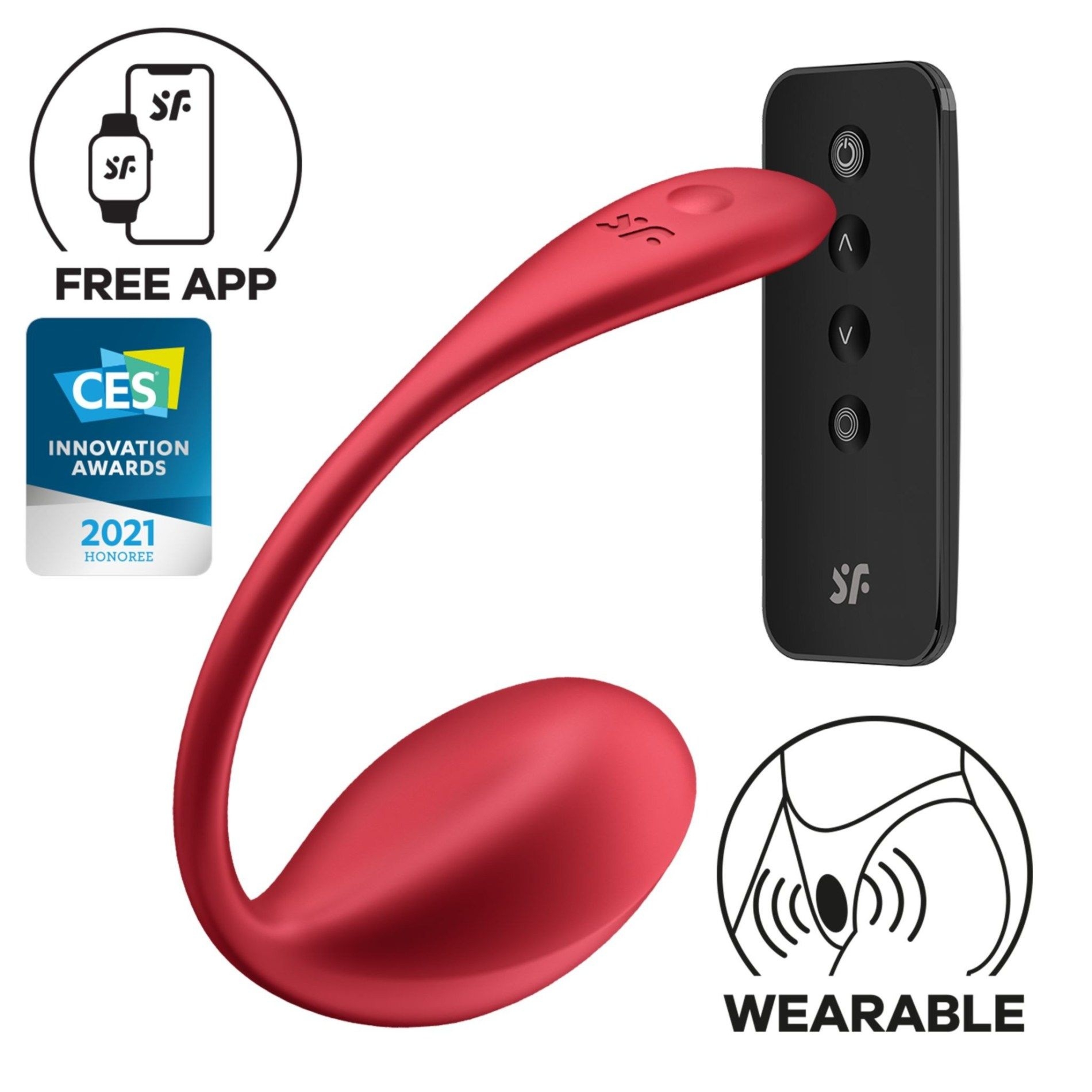 Jajeczko wibrujące Shiny Petal red Connect App Satisfyer | 100% ORYGINAŁ