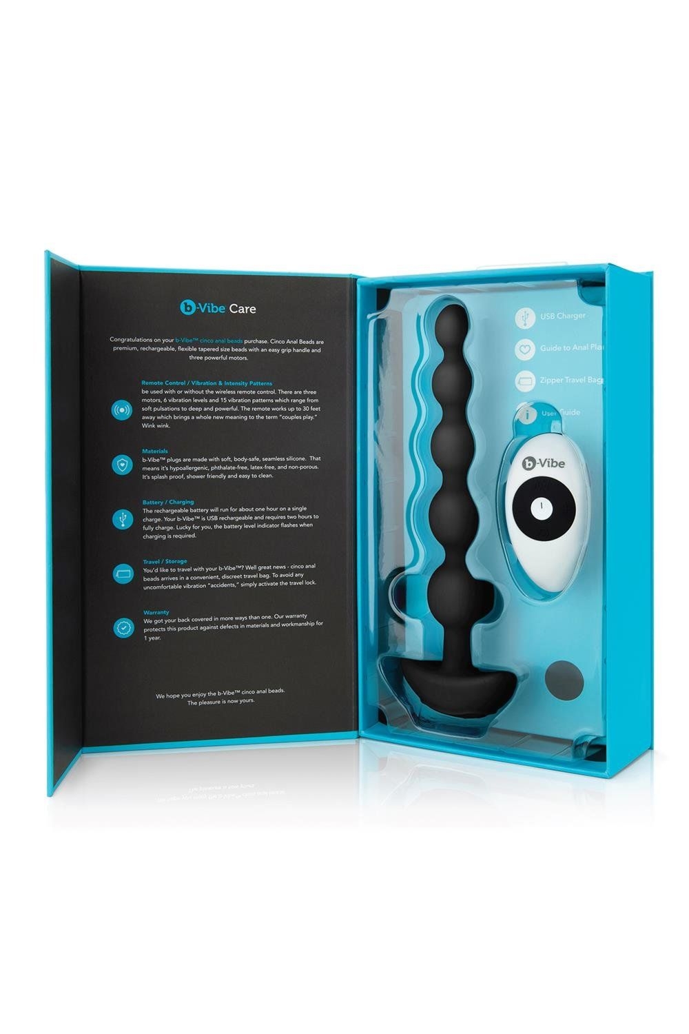 Koraliki analne Cinco Anal Beads Black b-Vibe