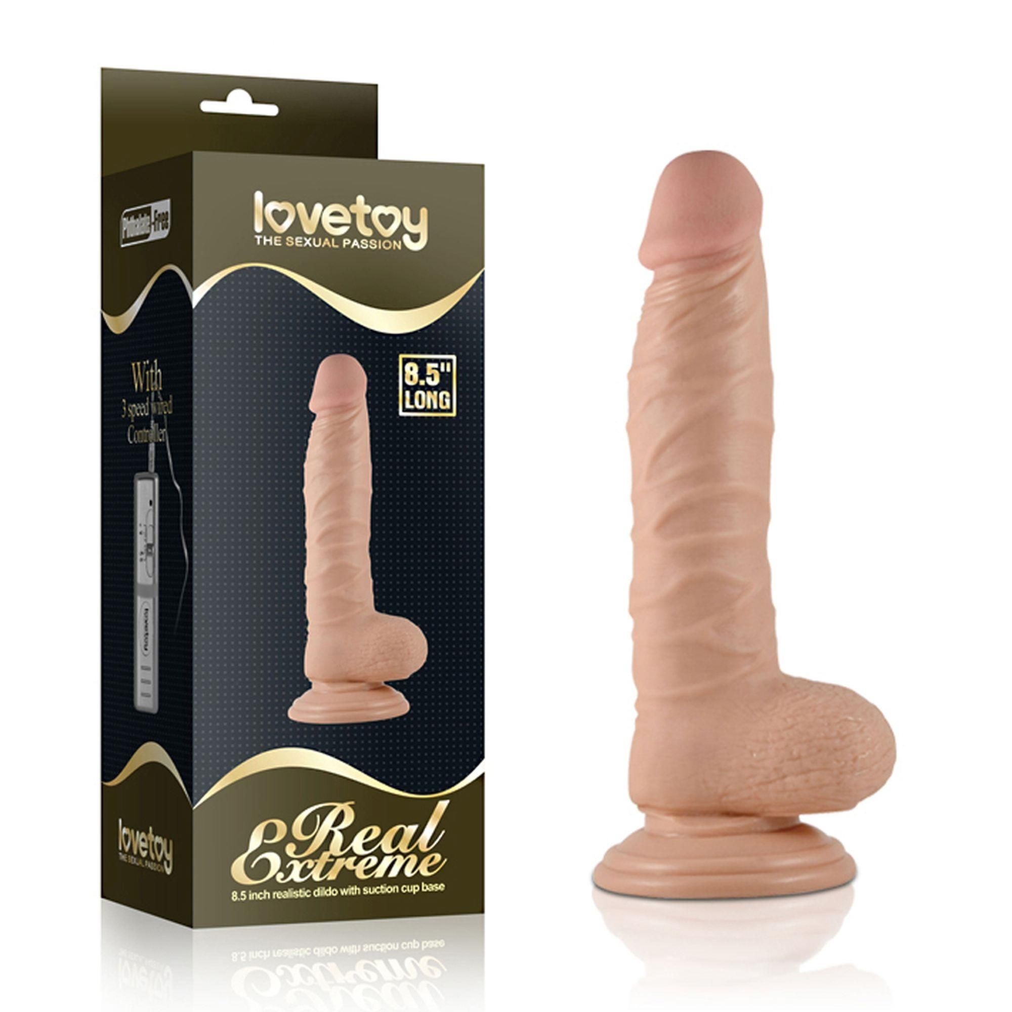 Dildo z Przyssawką Real Extreme Lovetoy 21,6 Cm Cielisty | 100% ORYGINAŁ| DYSKRETNA PRZESYŁKA
