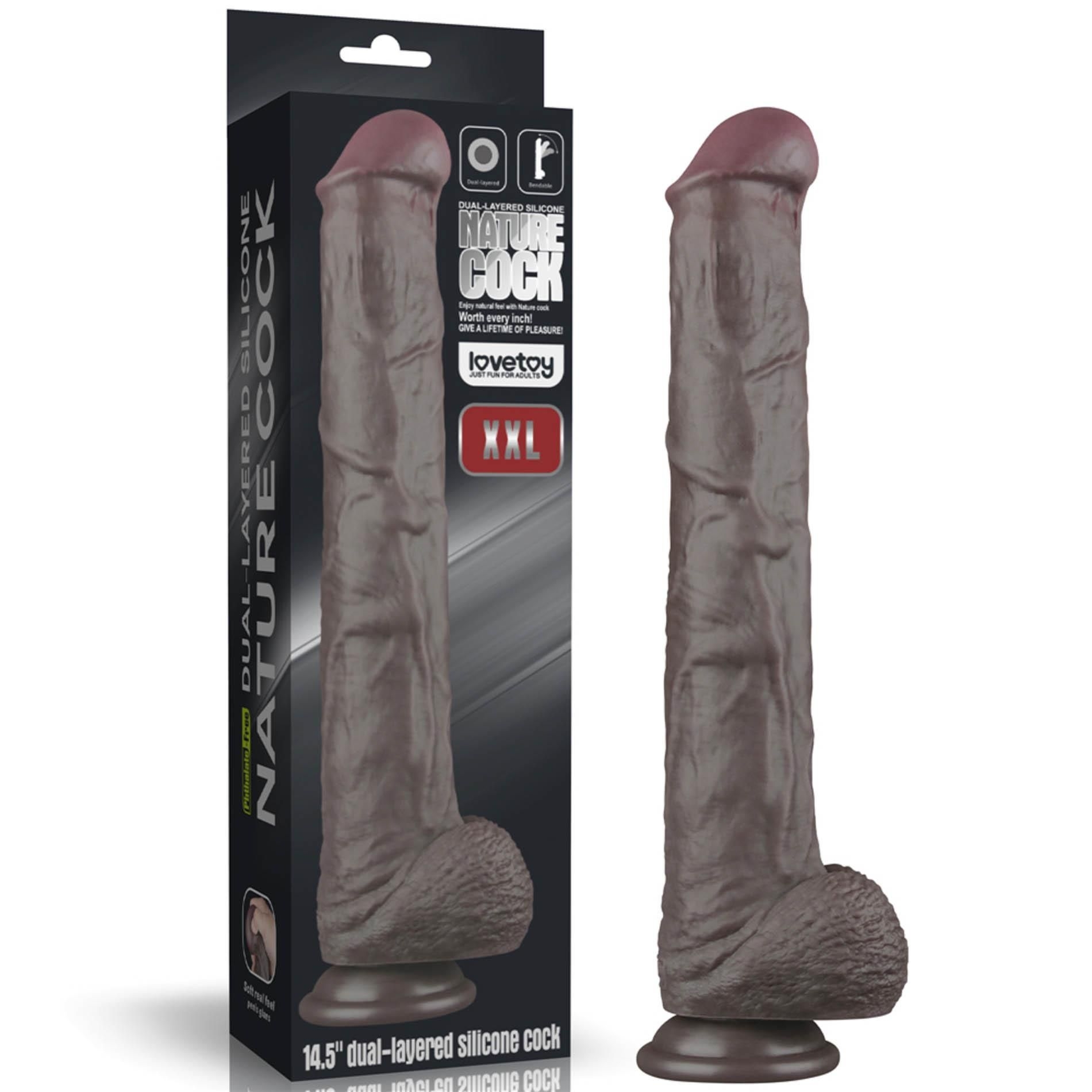Dildo z Przyssawką Silikonowy Dual Layered Bendable Silicone Cock | 100% ORYGINAŁ
