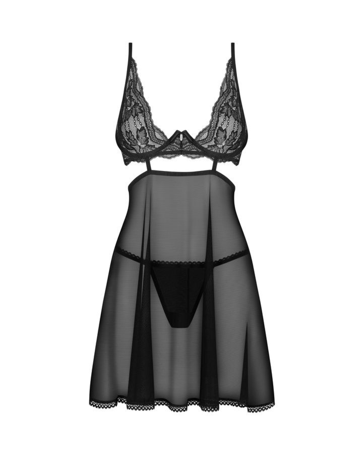 Nutris babydoll i stringi   XS/S Obsessive