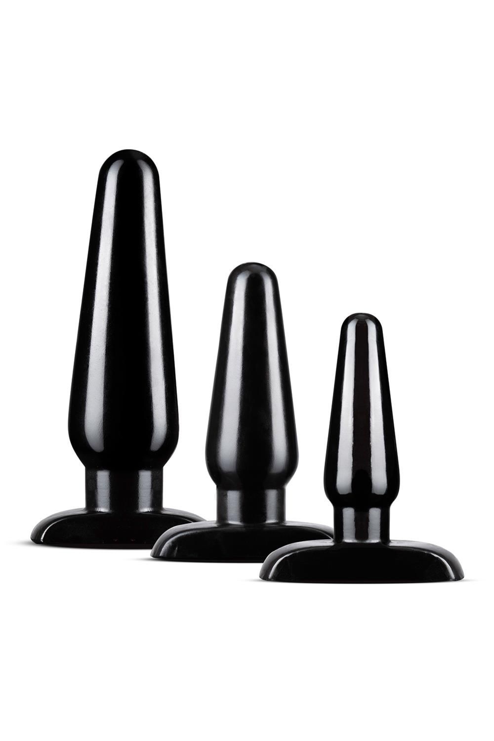 Zestaw Korków Blush Anal Adventures Basic Plug Kit Black Blush