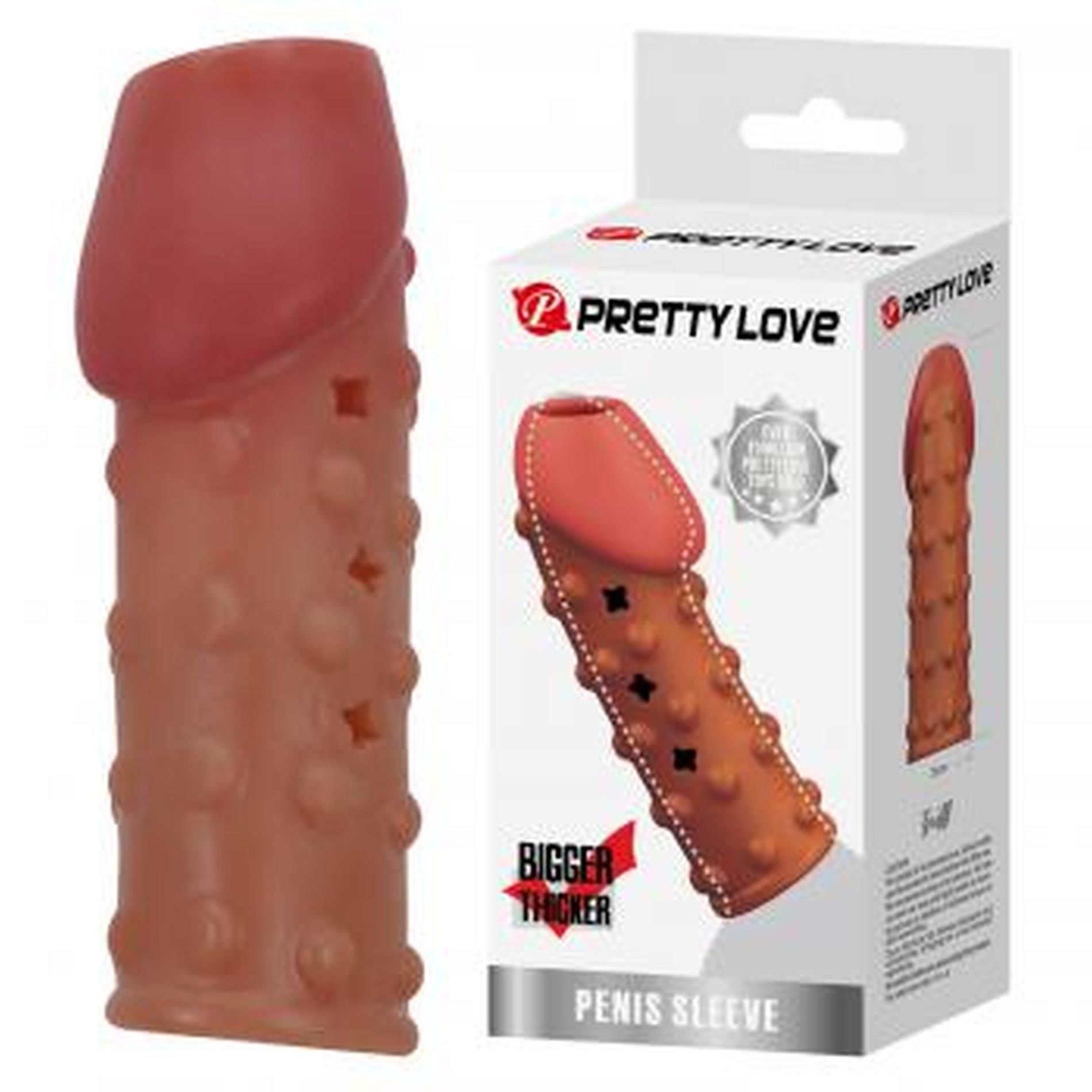 Nakładka na Penisa Żelowy Penis Sleeve Pretty Love Wodoodporny | 100% ORYGINAŁ| DYSKRETNA PRZESYŁKA