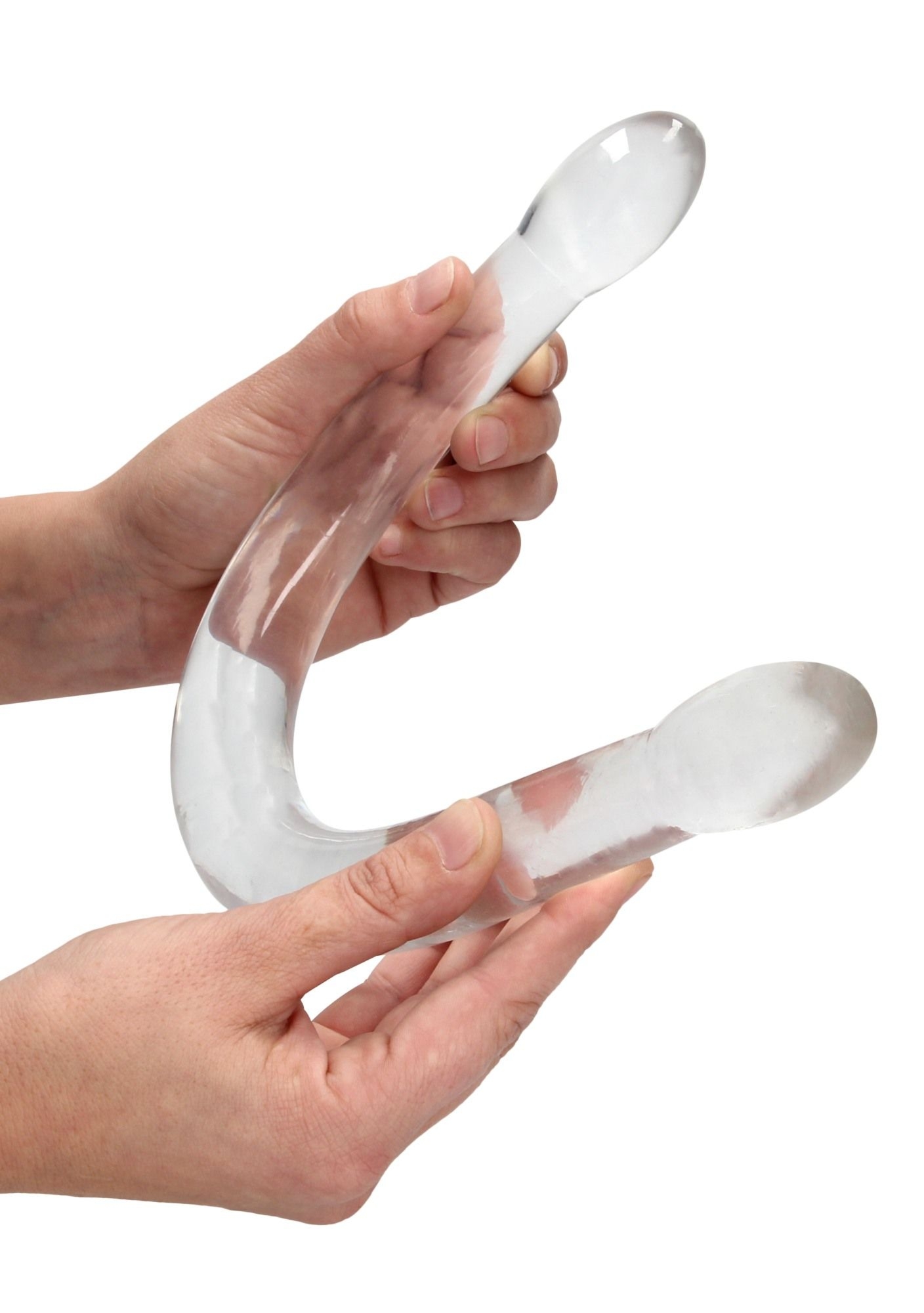 Podwójne Dildo Crystal Clear Realrock 42 cm Przeźroczysty