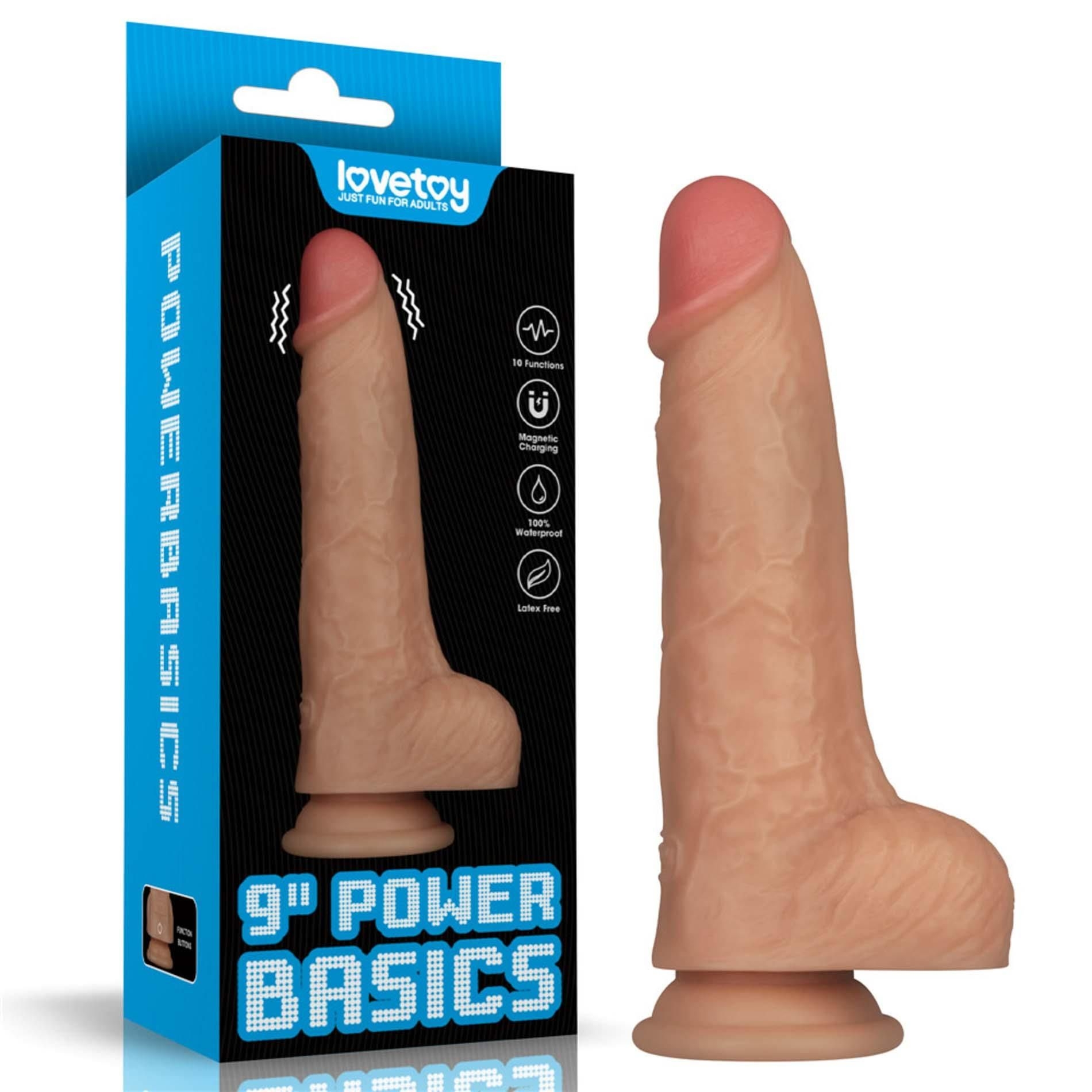 Realistyczny Wibrator Power Basics Cock Lovetoy Wibrujący 22,9 Cm