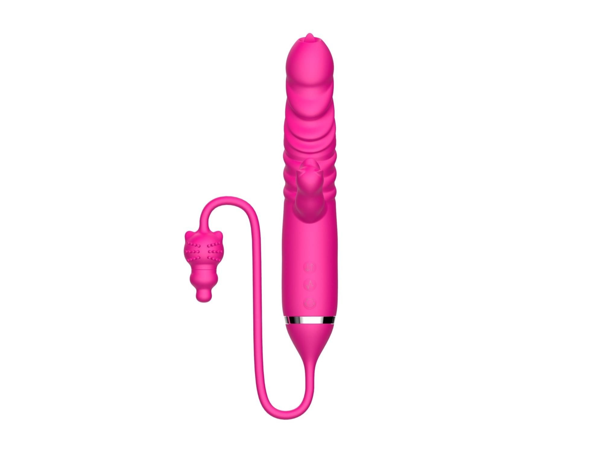 Stymulator Łechtaczki Tongue Licking Triple Stimulation Thrusting Vibrator B - Series Cute Posuwisty | 100% ORYGINAŁ