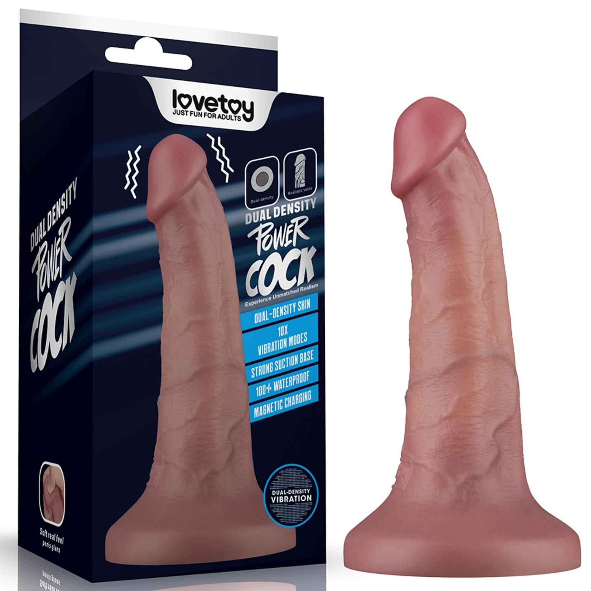 Realistyczny Wibrator Dual Density Power Cock Lovetoy Wibrujący 15,2 Cm