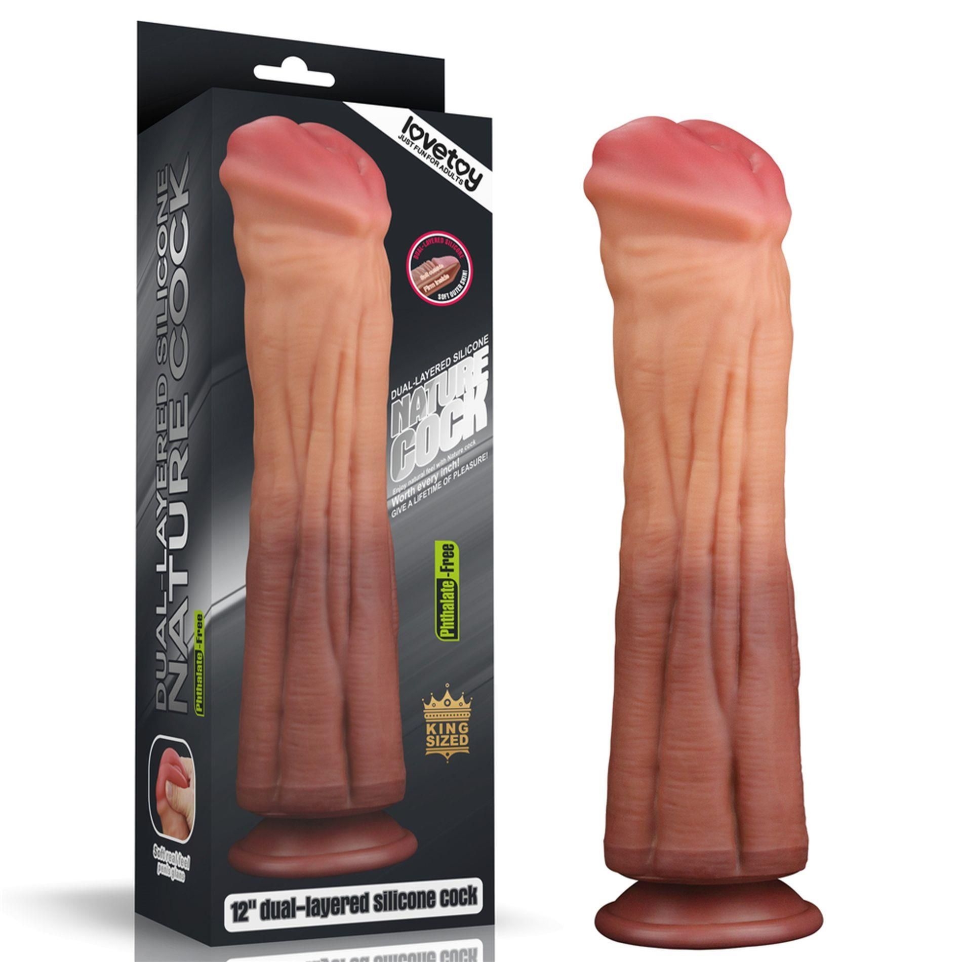 Dildo z Przyssawką Nature Cock Lovetoy 30,5 Cm | 100% ORYGINAŁ| DYSKRETNA PRZESYŁKA