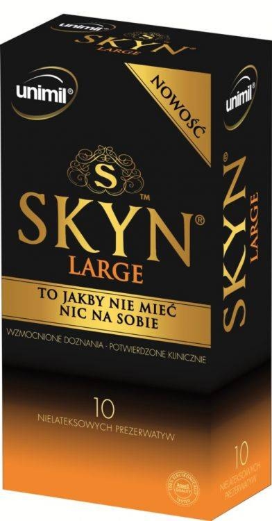 Duże Prezerwatywy Nielateksowe Skyn Large 10 Szt. Unimil