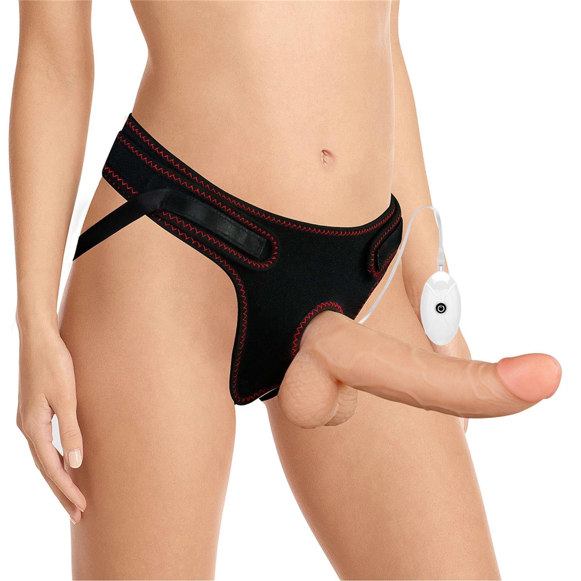 Proteza Penisa Easy Strapon Set Lovetoy Wibrujący 21,6 Cm