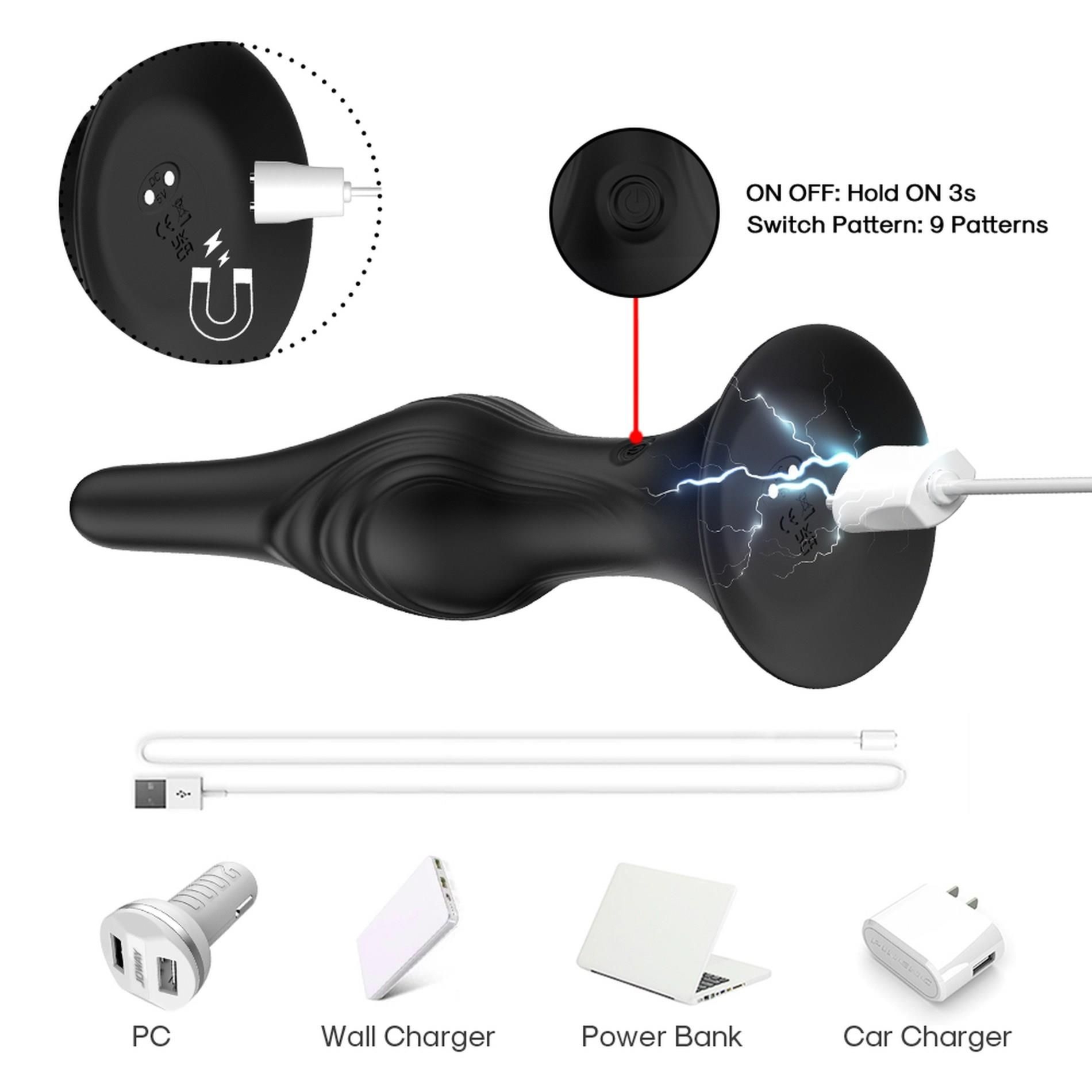 Korek Analny Rocket Black B - Series Joy Czarny | 100% ORYGINAŁ