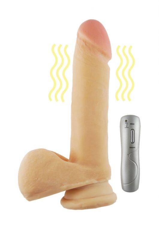 Realistyczny Wibrator Kronos Cyber Skóra 20cm Cielisty