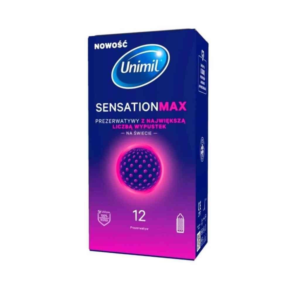 Prezerwatywy Prążkowane Unimil Sensation Max 12 szt.
