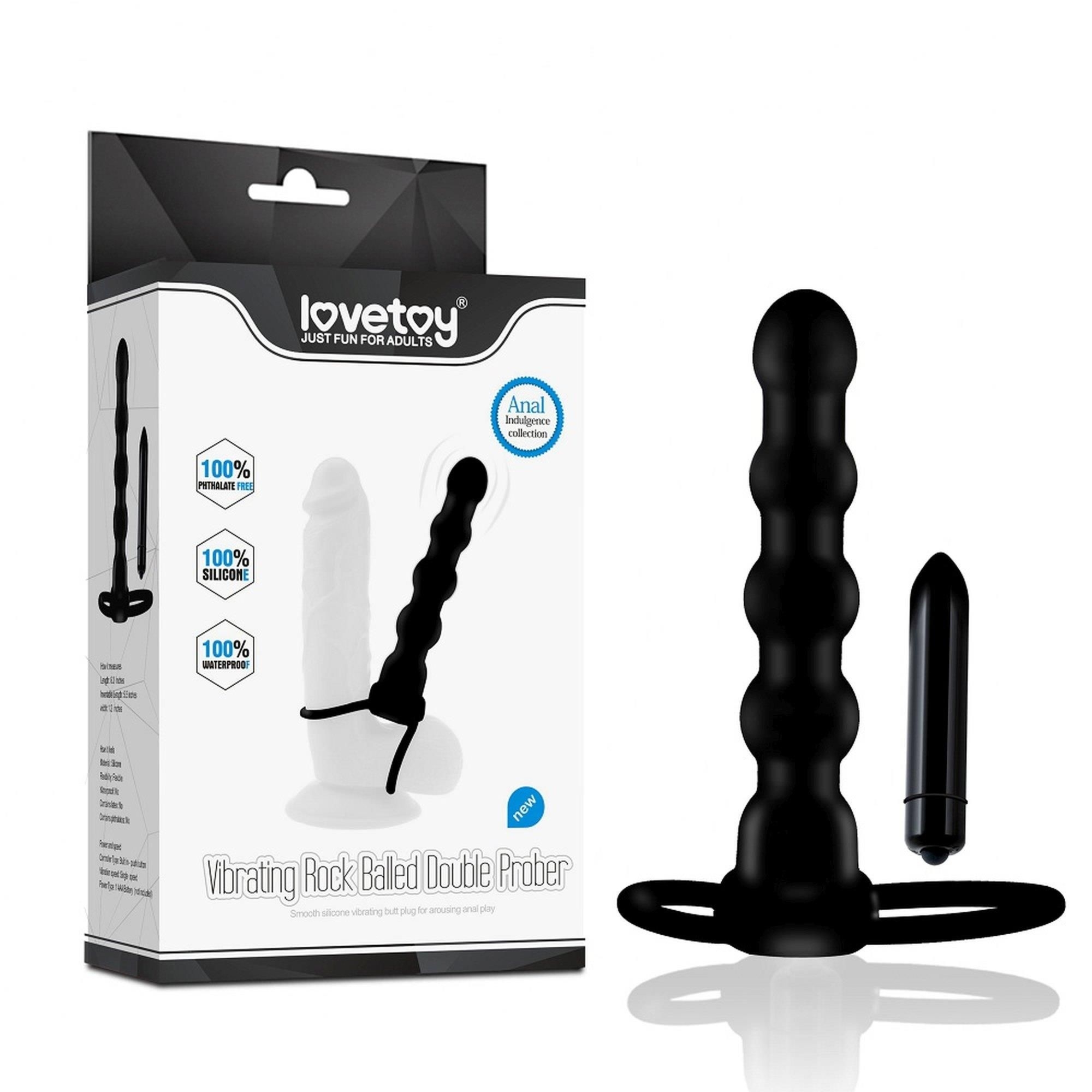 Wibrator Analny Rock Balled Double Prober Lovetoy Wibrujący