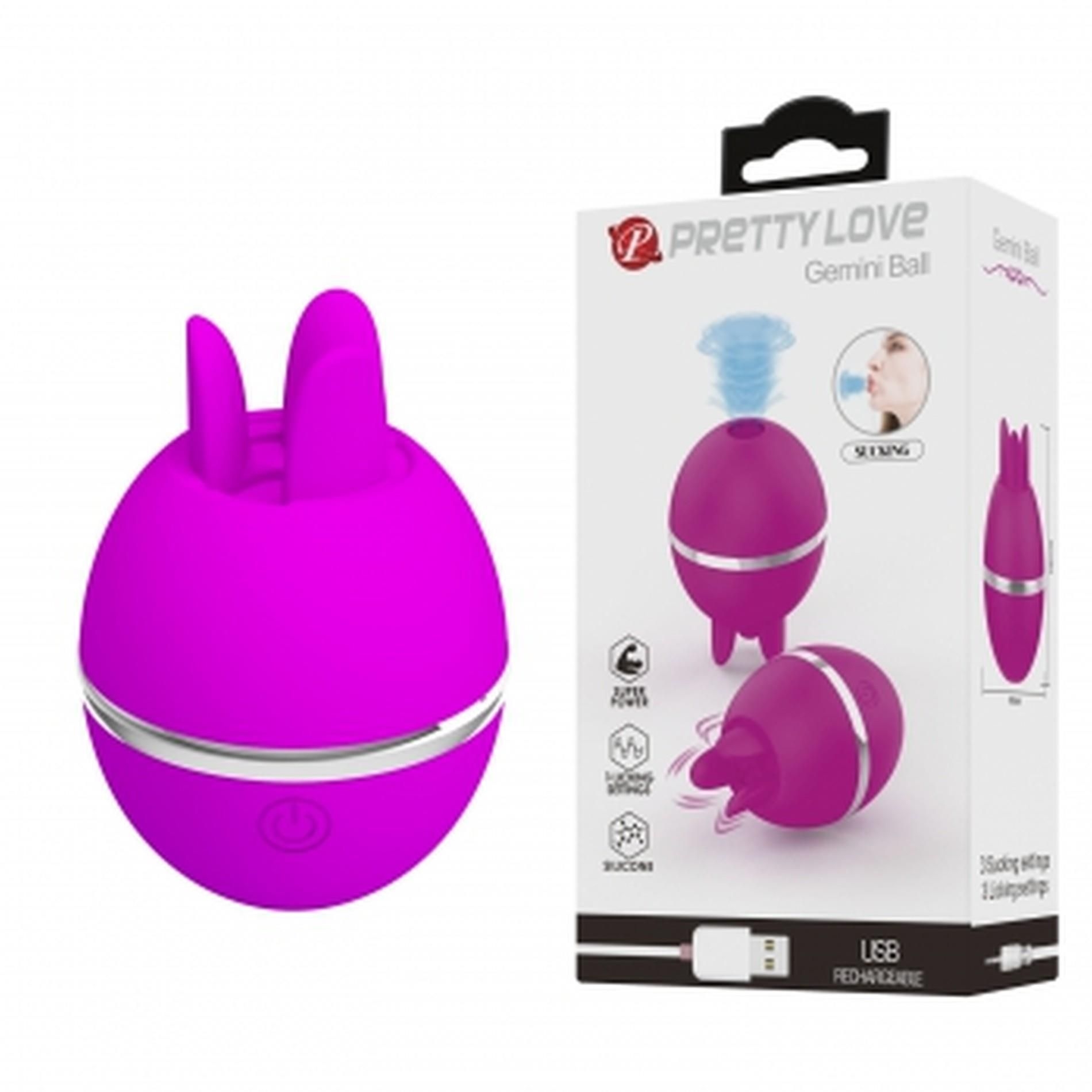 Stymulator Łechtaczki Silikon Gemini Ball Pretty Love Ładowany USB | 100% ORYGINAŁ