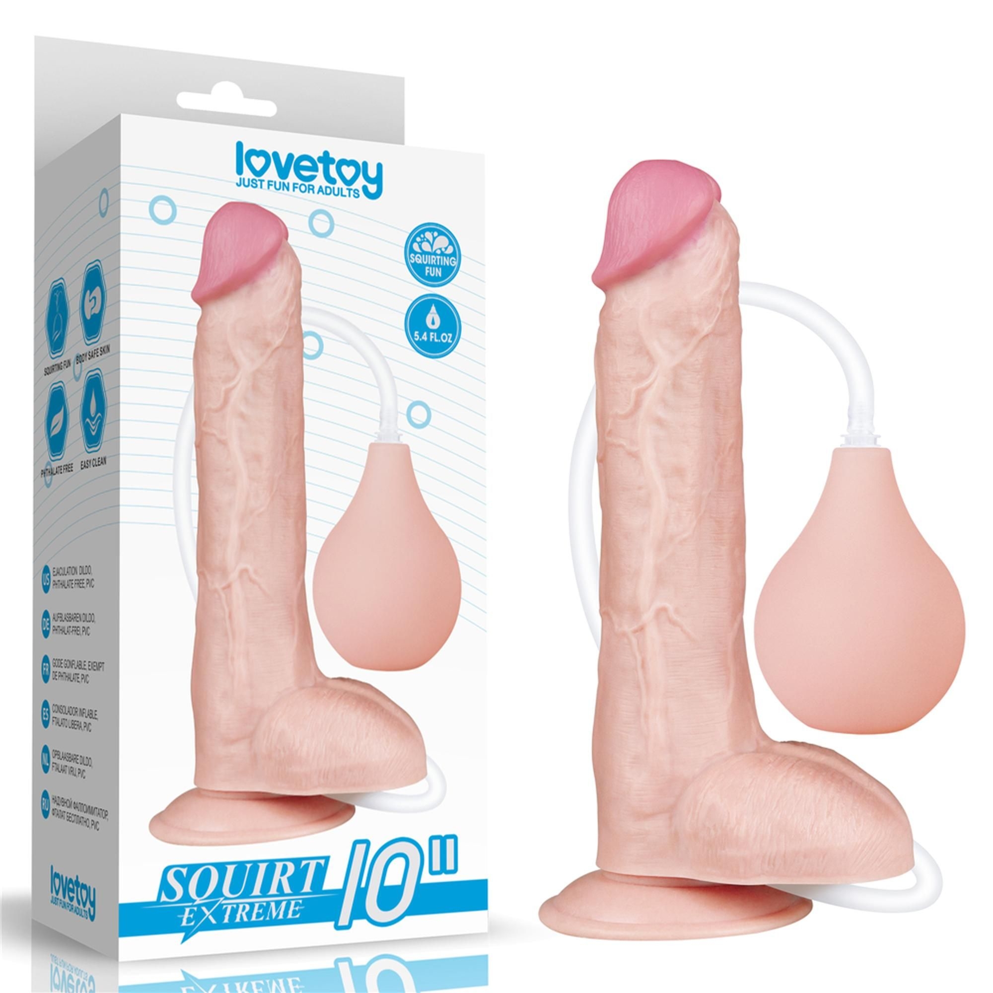 Penis z Wytryskiem Dildo Duże 25cm Cielisty | 100% ORYGINAŁ| DYSKRETNA PRZESYŁKA