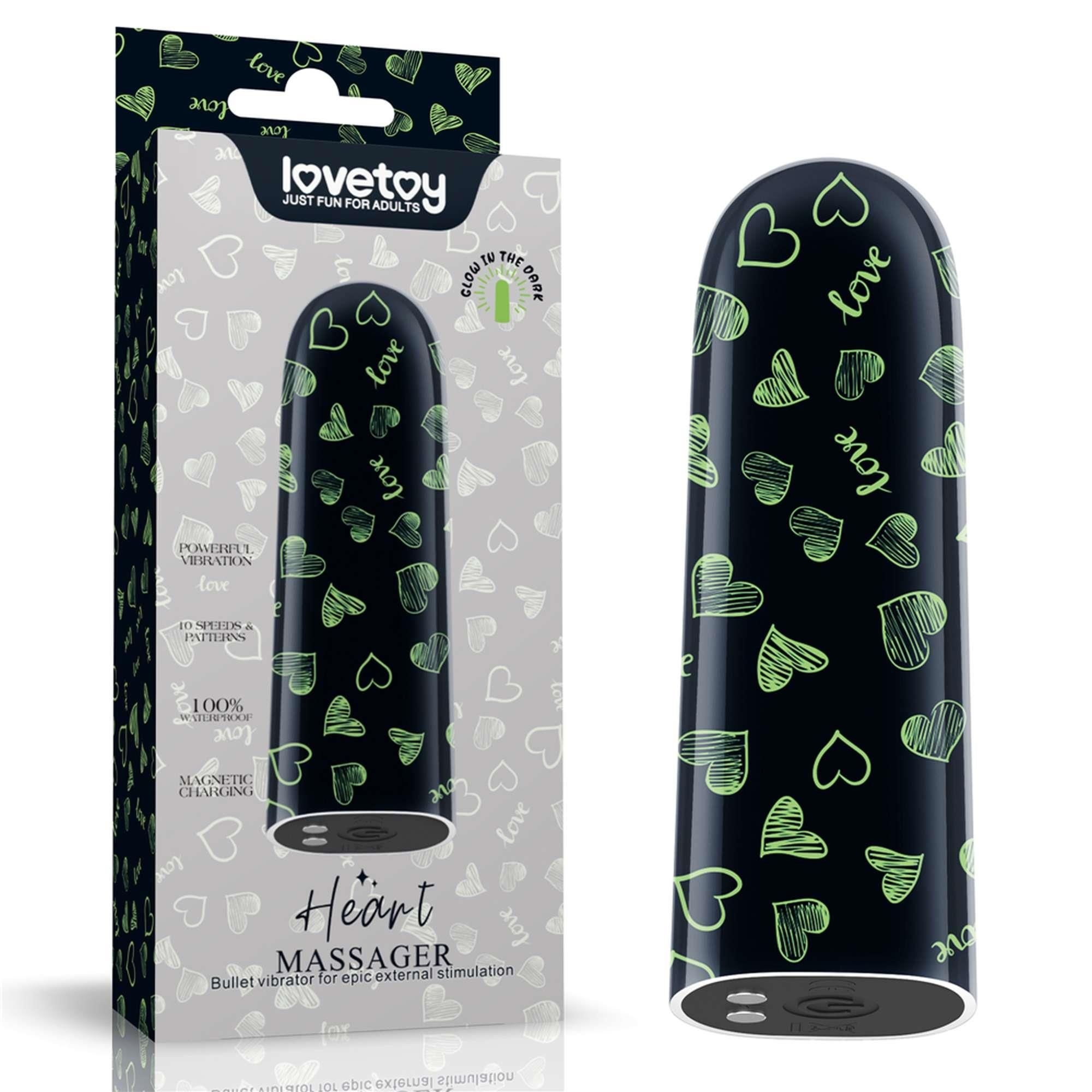 Wibrator Rechargeable Glow-in-the-dark Heart Massager Lovetoy