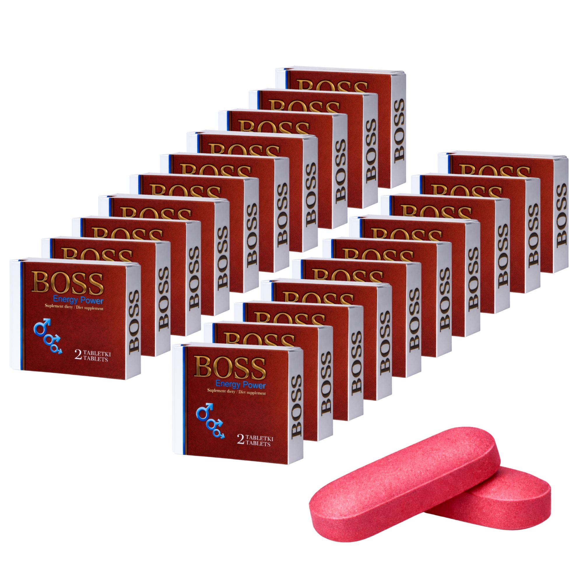 Boss Energy Power Ginseng na Erekcję 150mg 2 szt. Pakiet 20 op.