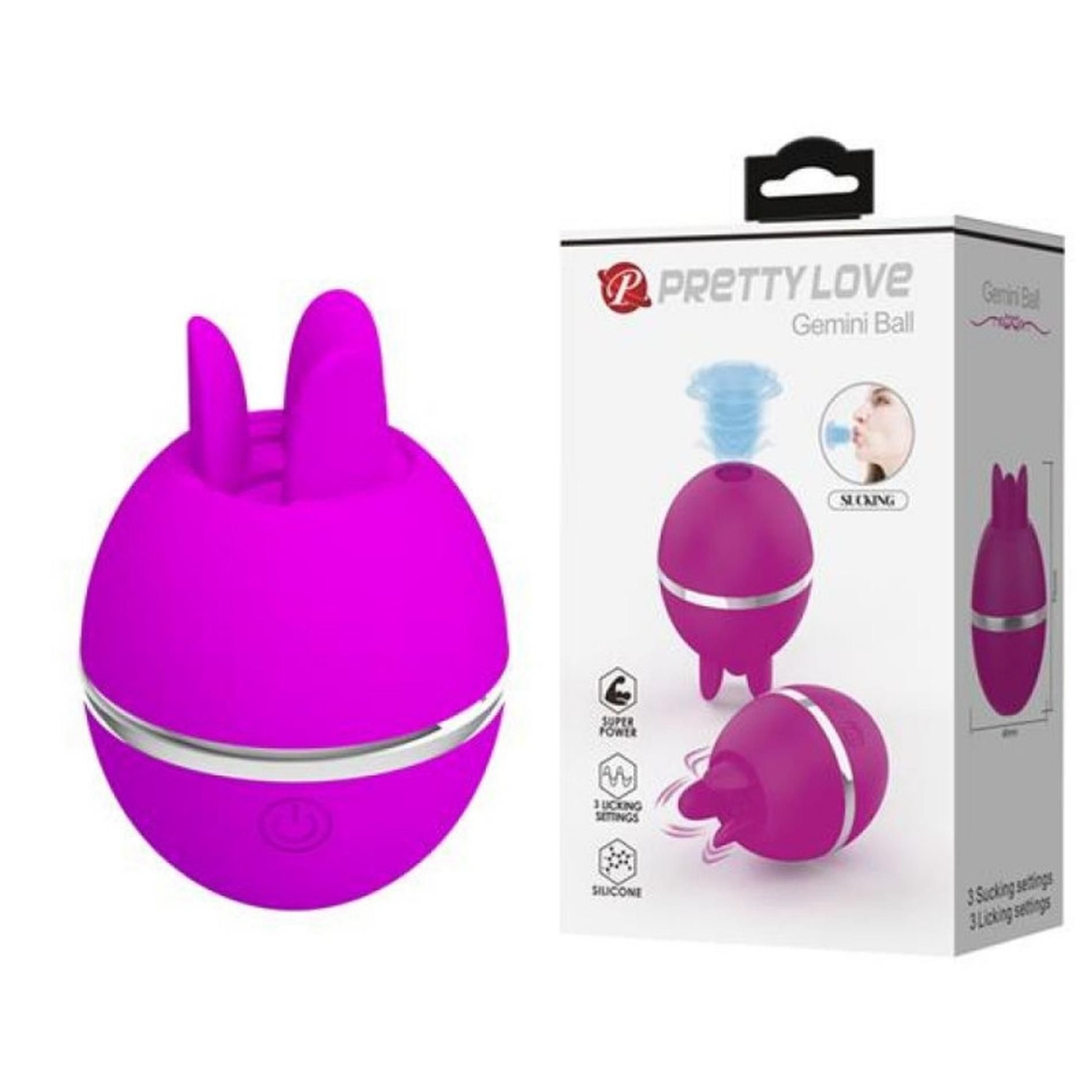 Stymulator Łechtaczki Vibrating Gemini Ball Purple Pretty Love Fioletowy | 100% ORYGINAŁ