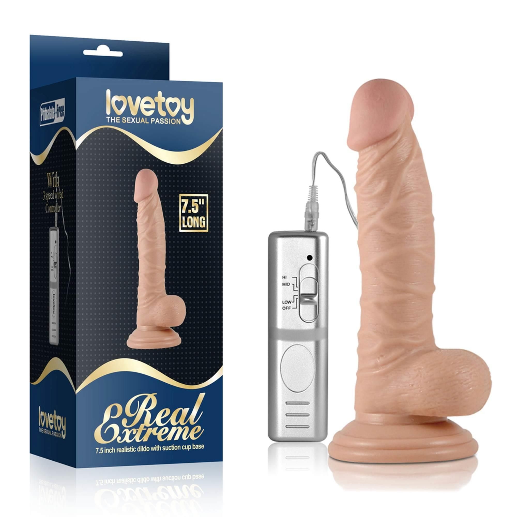 Realistyczny Wibrator Real Extreme Lovetoy Wibrujący 19,1 Cm Cielisty