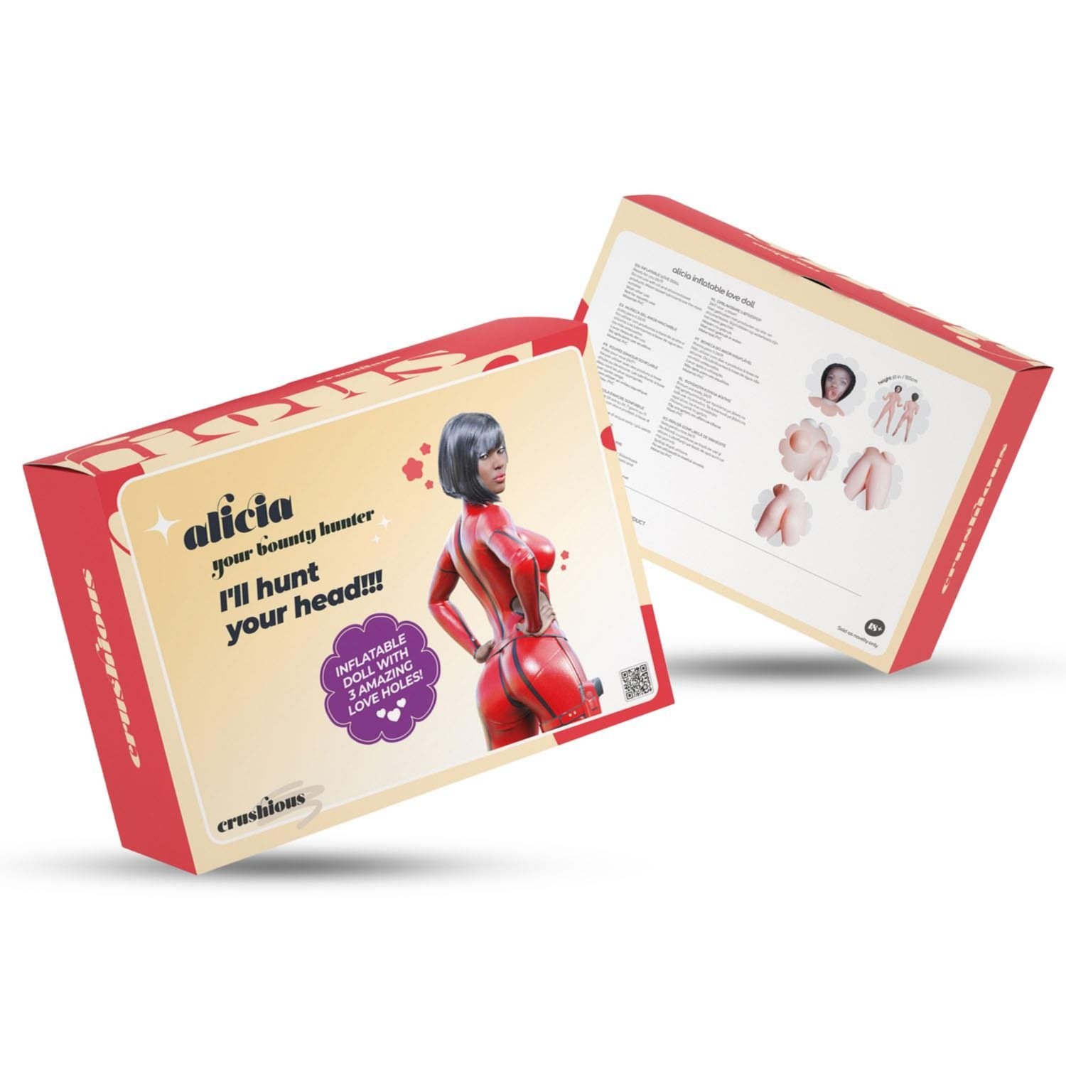 Dmuchana Lalka Miłości Alicia The Bounty Hunter Ebony Inflatable Crushious | 100% ORYGINAŁ