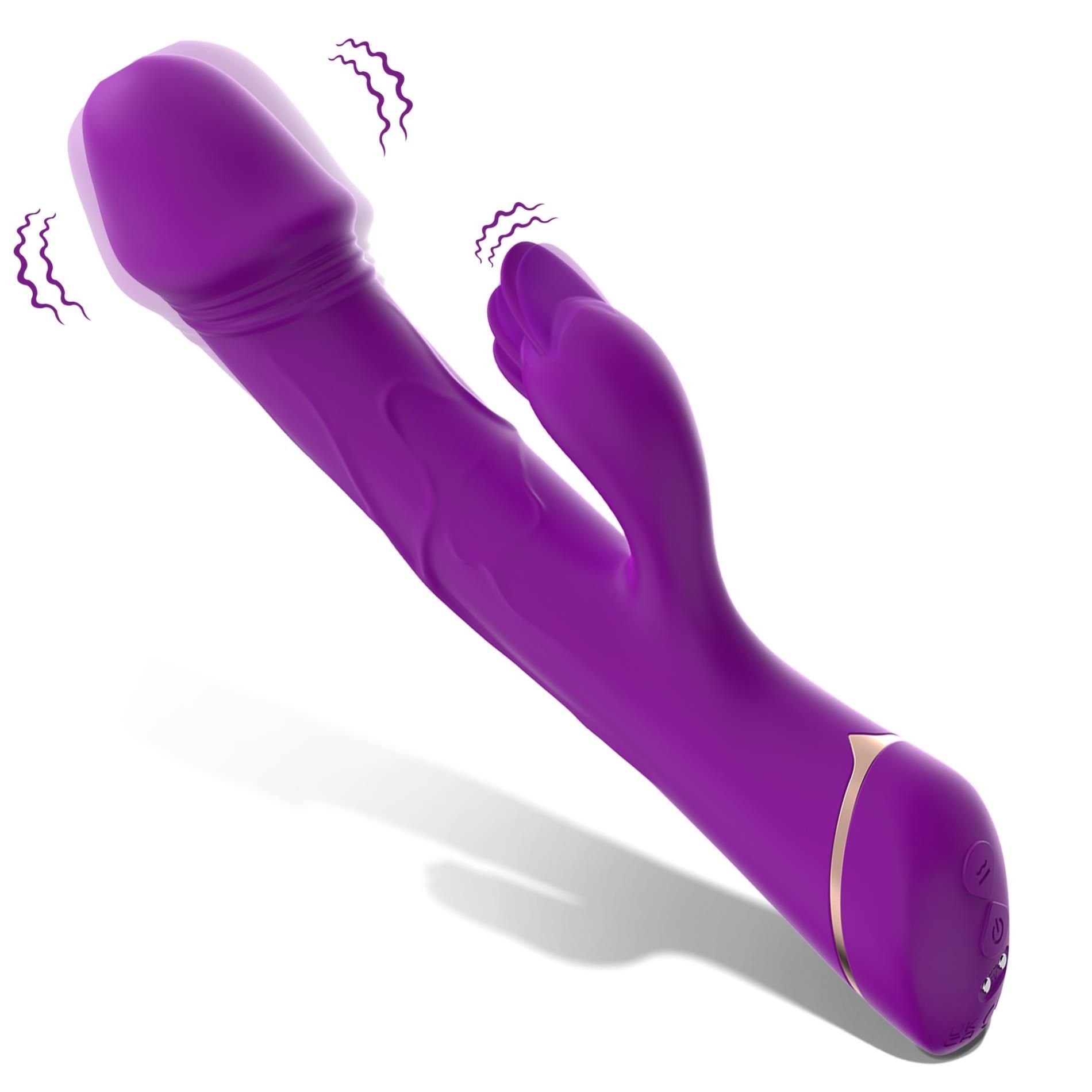 Wibrator Króliczek Rubberco Purple B - Series Joy Fioletowy | 100% ORYGINAŁ