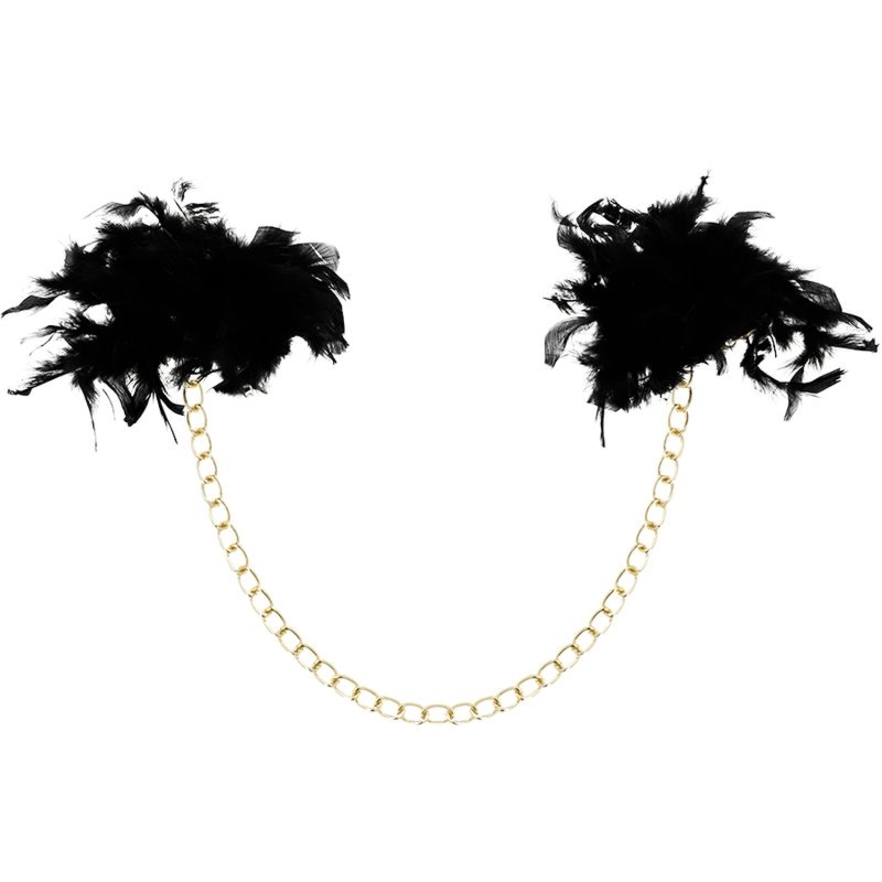 Kajdanki na Łańcuszku z Piórkami Coquette