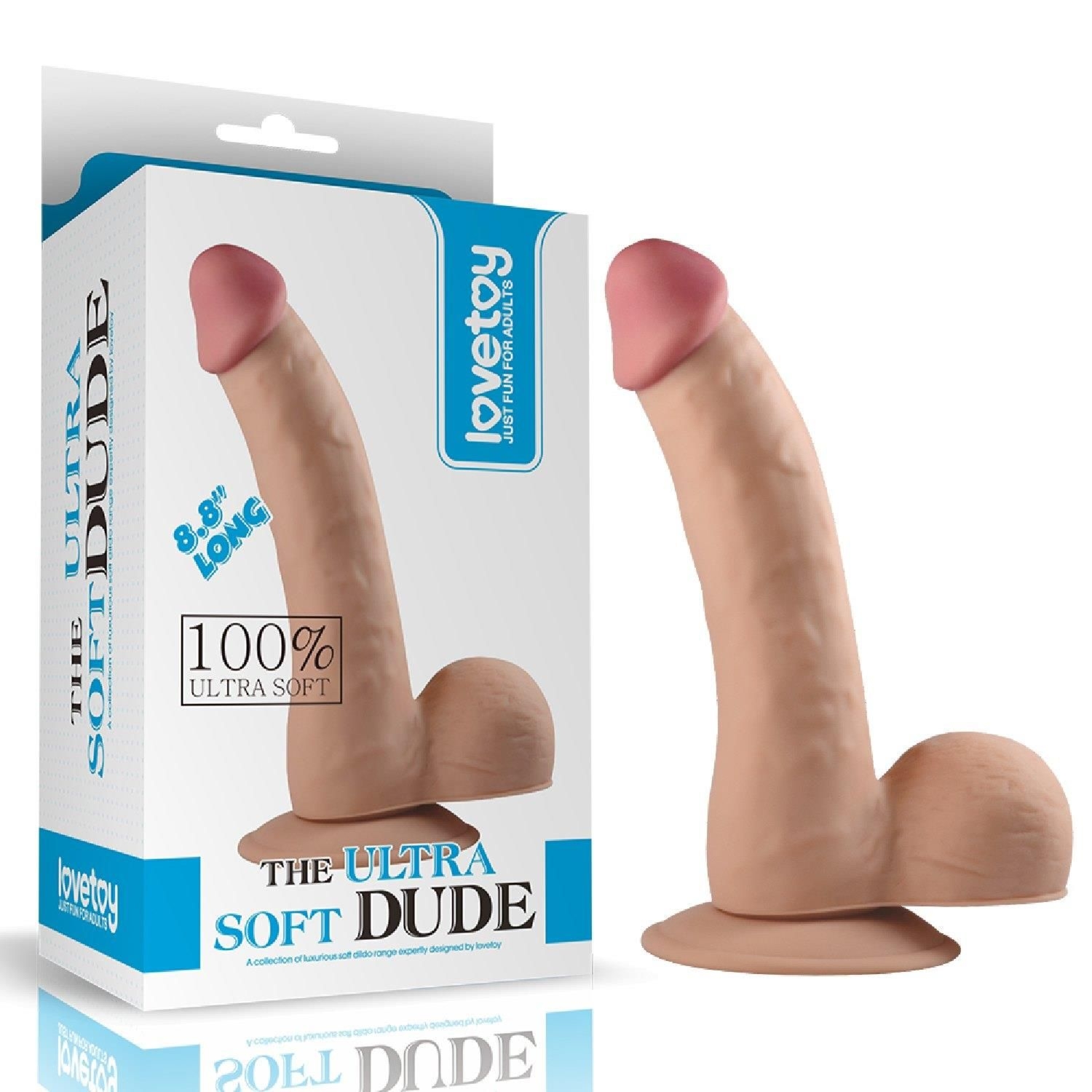 Dildo z Przyssawką The Ultra Soft Dude Lovetoy 22,4 Cm | 100% ORYGINAŁ