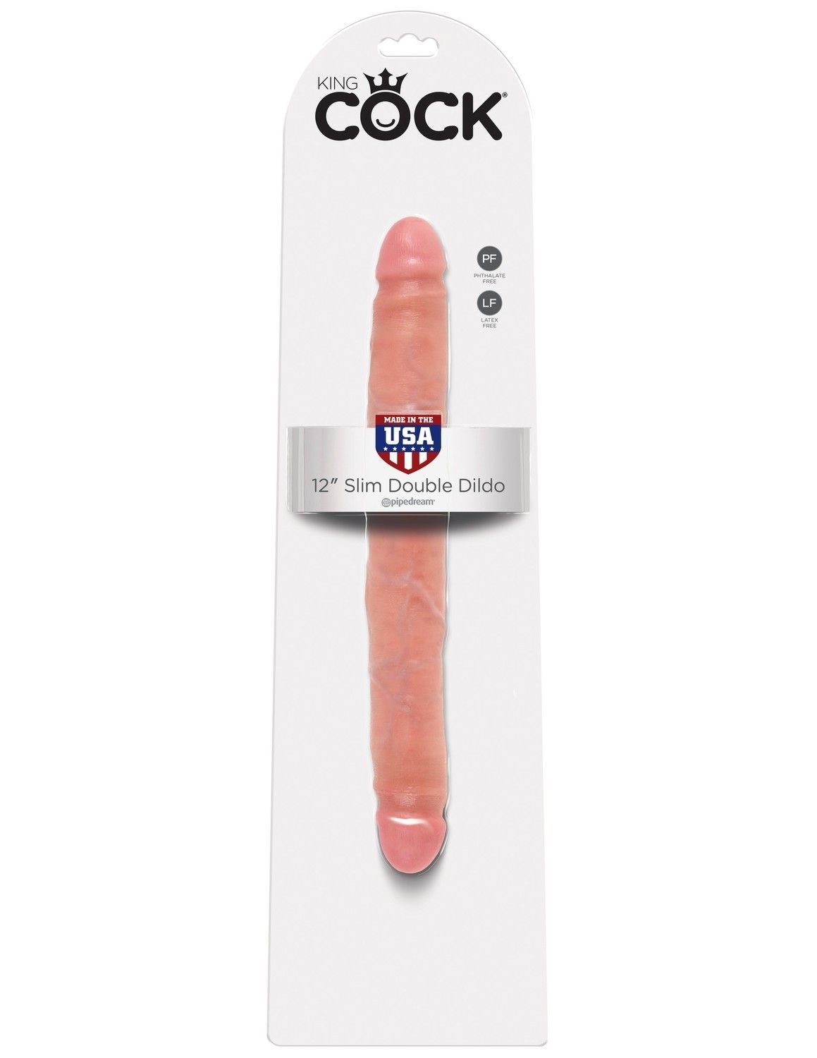 12' Slim Double Dildo Fleshpodwójne Dildo Cieliste 30Cm King Cock