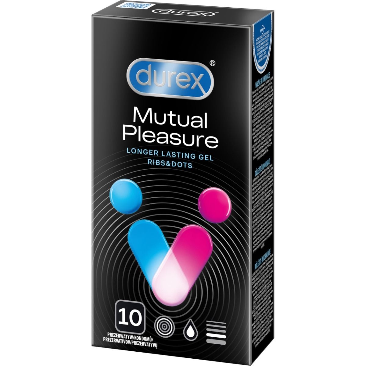 Prezerwatywy Lateksowe Ze Środkiem Opóźniającym Wytrysk Mutual Pleasure 10Szt. Durex