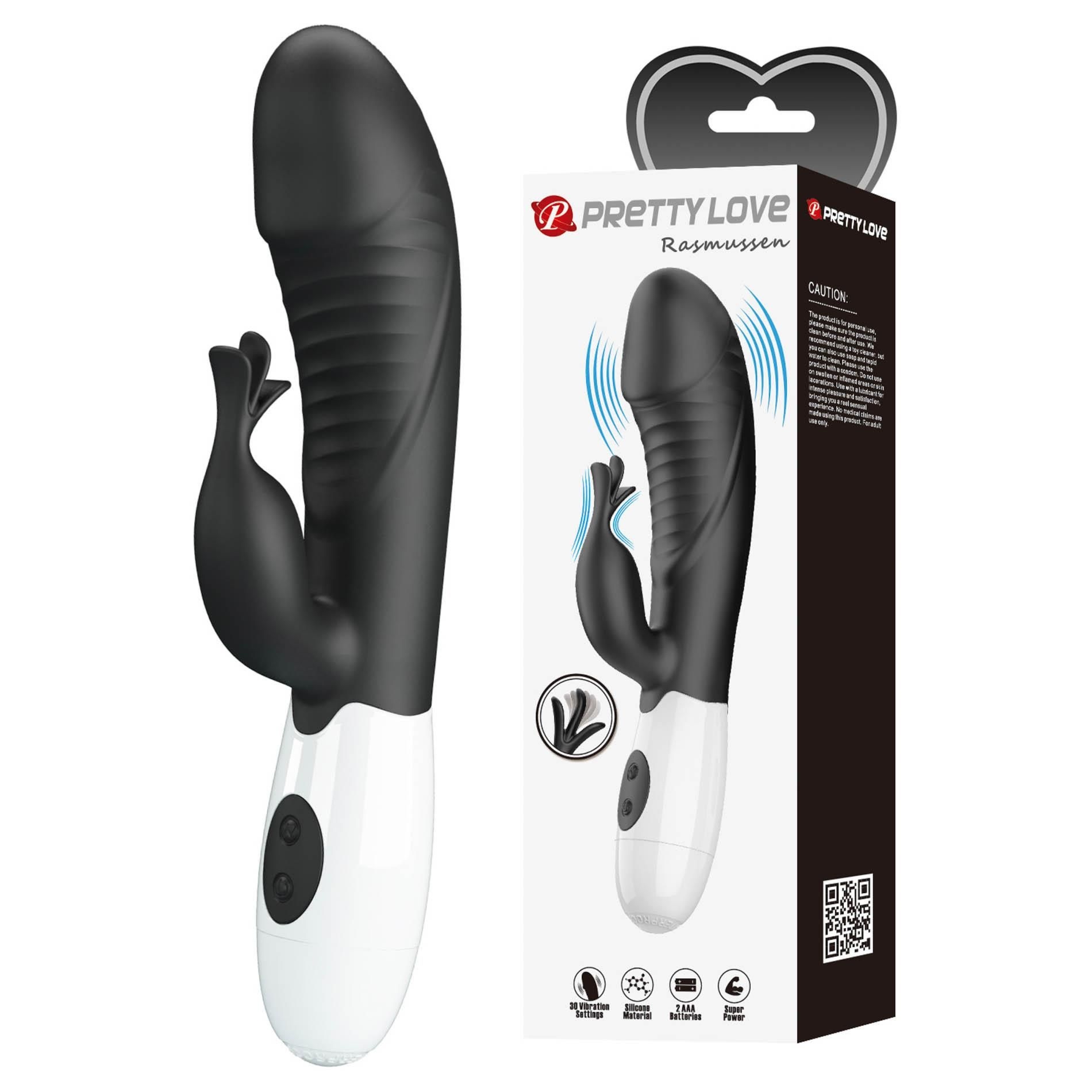 Wibrator Króliczek Rasmussen Dual Vibrator (black Edition) Pretty Love Czarny | 100% ORYGINAŁ