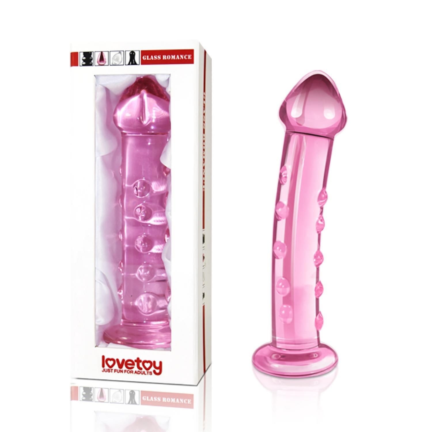 Dildo Glass Romance Pink Lovetoy Różowy | 100% ORYGINAŁ
